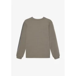 T-shirt garçon Alabamabo beige foncé blanc en coton