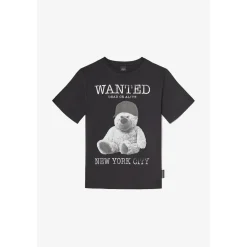 T-shirt garçon Gaspabo noir imprimé en coton