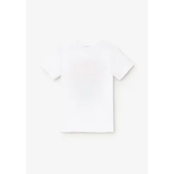T-shirt garçon Kabibo blanc imprimé en coton