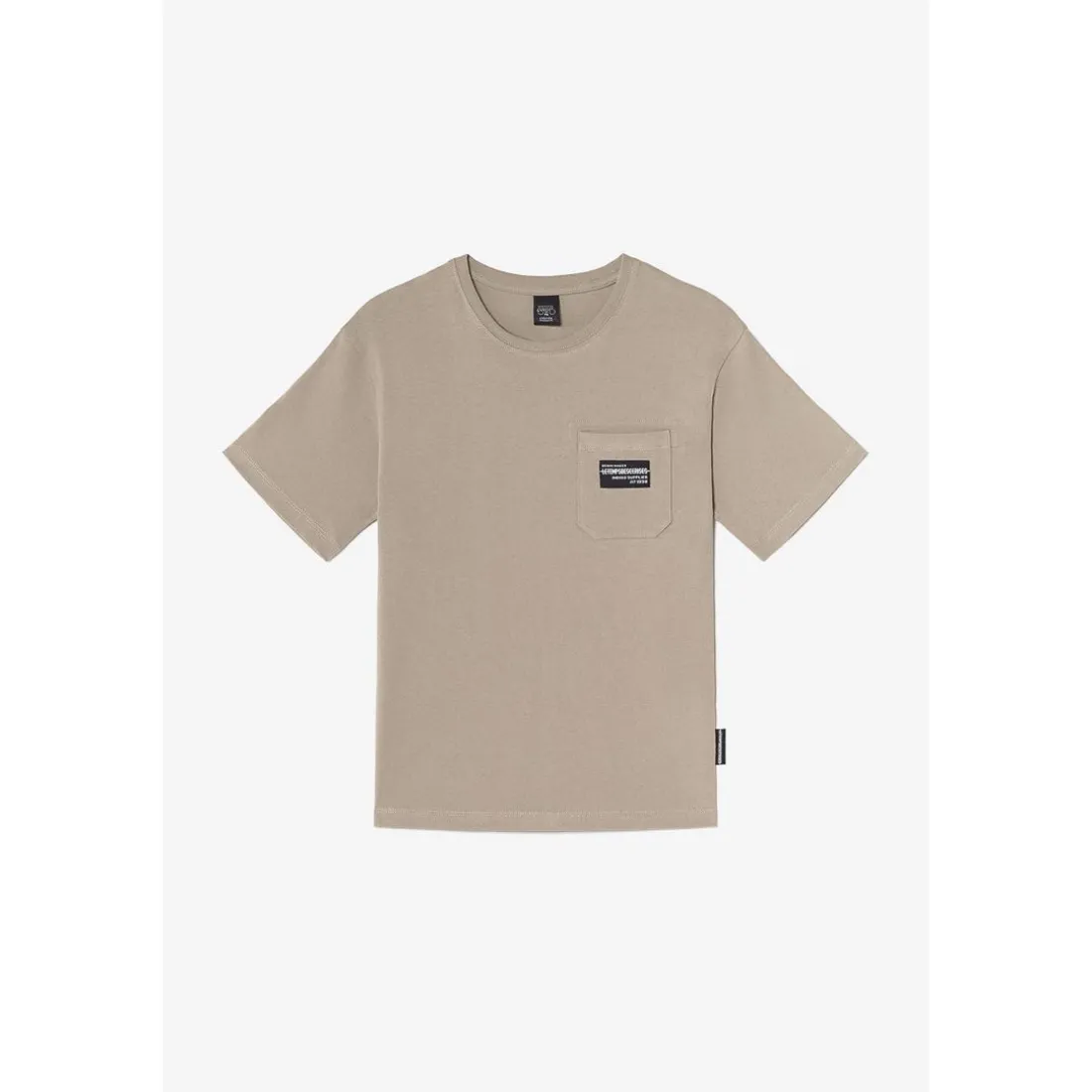 T-shirt garçon Uzurbo beige blanc en coton