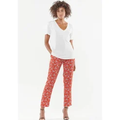 T-Shirt Lola vanille blanc en coton modal