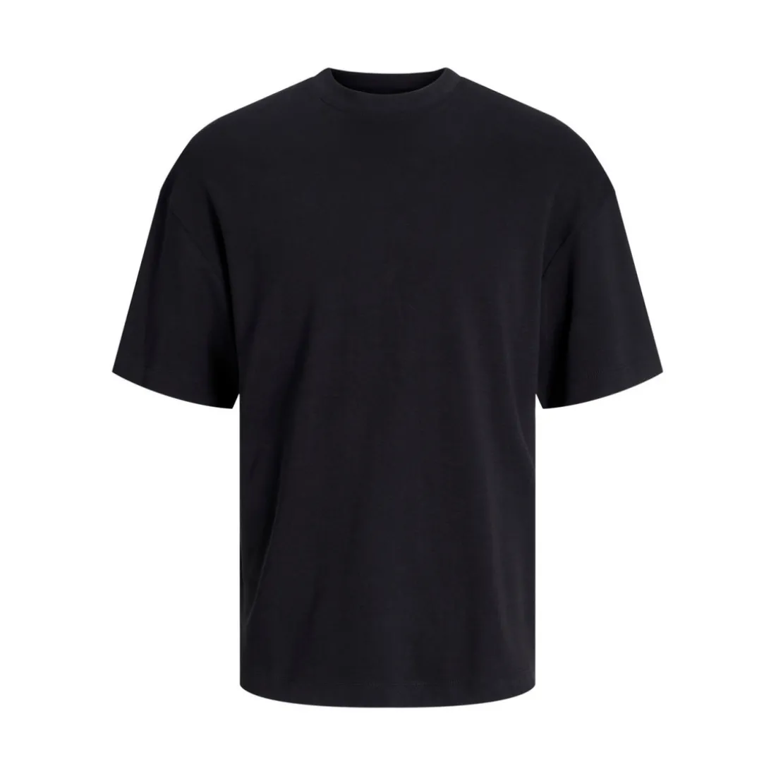 T-shirt Loose Fit Col rond Manches courtes Noir en coton Dean