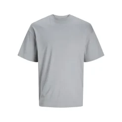 T-shirt Loose Fit Col rond Manches courtes Gris en coton