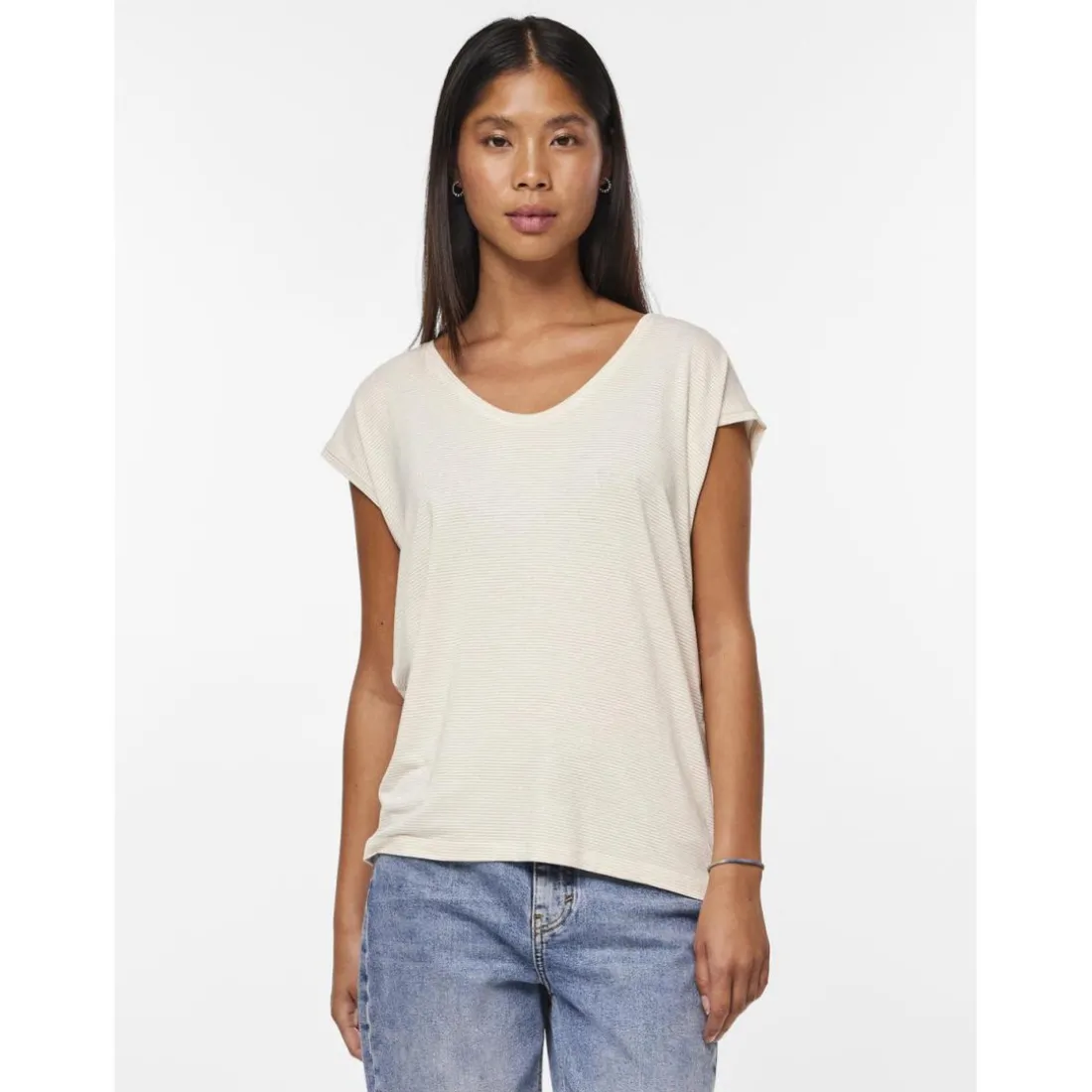 T-shirt loose fit manches courtes blanc