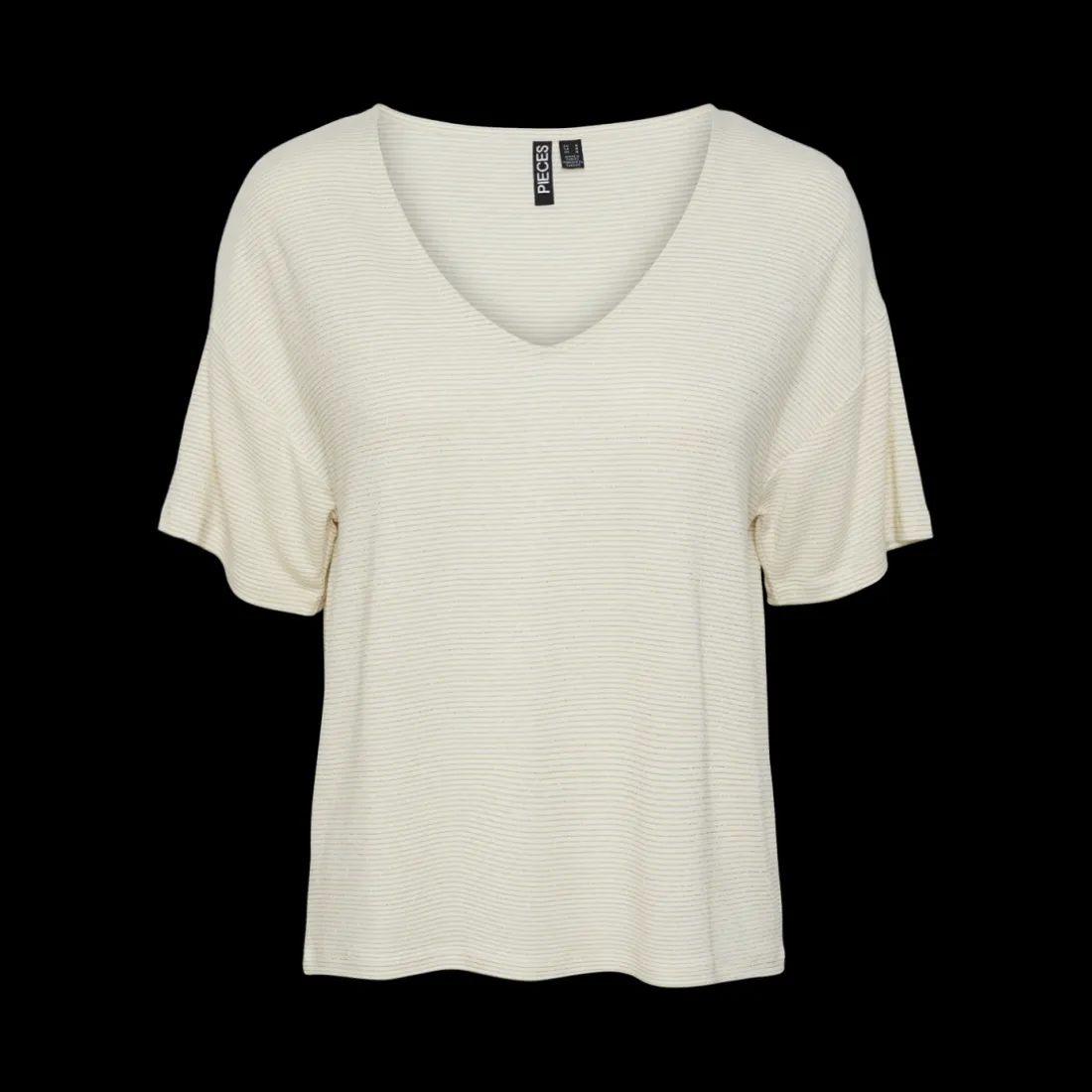 T-shirt loose fit manches courtes blanc en viscose Lara