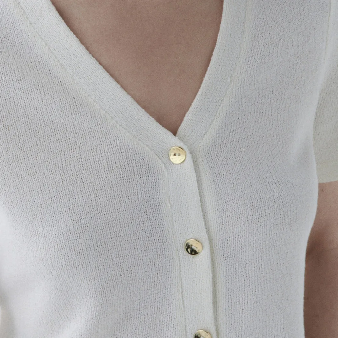 T-shirt manche courte beige