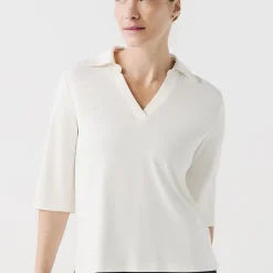T-shirt manche courte beige en viscose