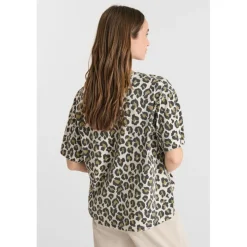 T-shirt manche courte Catlyn marron en coton Zadie