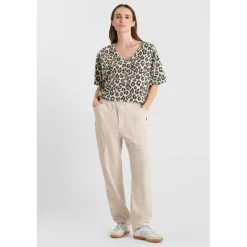 T-shirt manche courte Catlyn marron en coton Zadie