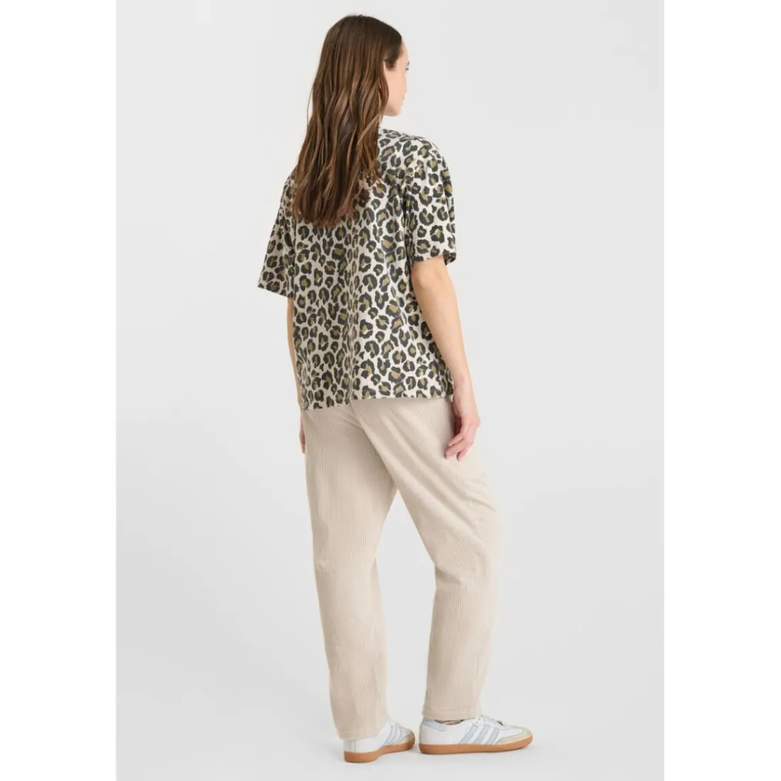 T-shirt manche courte Catlyn marron en coton Zadie