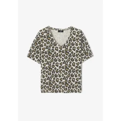 T-shirt manche courte Catlyn marron en coton Zadie