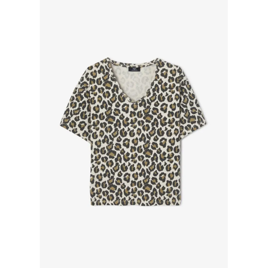 T-shirt manche courte Catlyn marron en coton Zadie