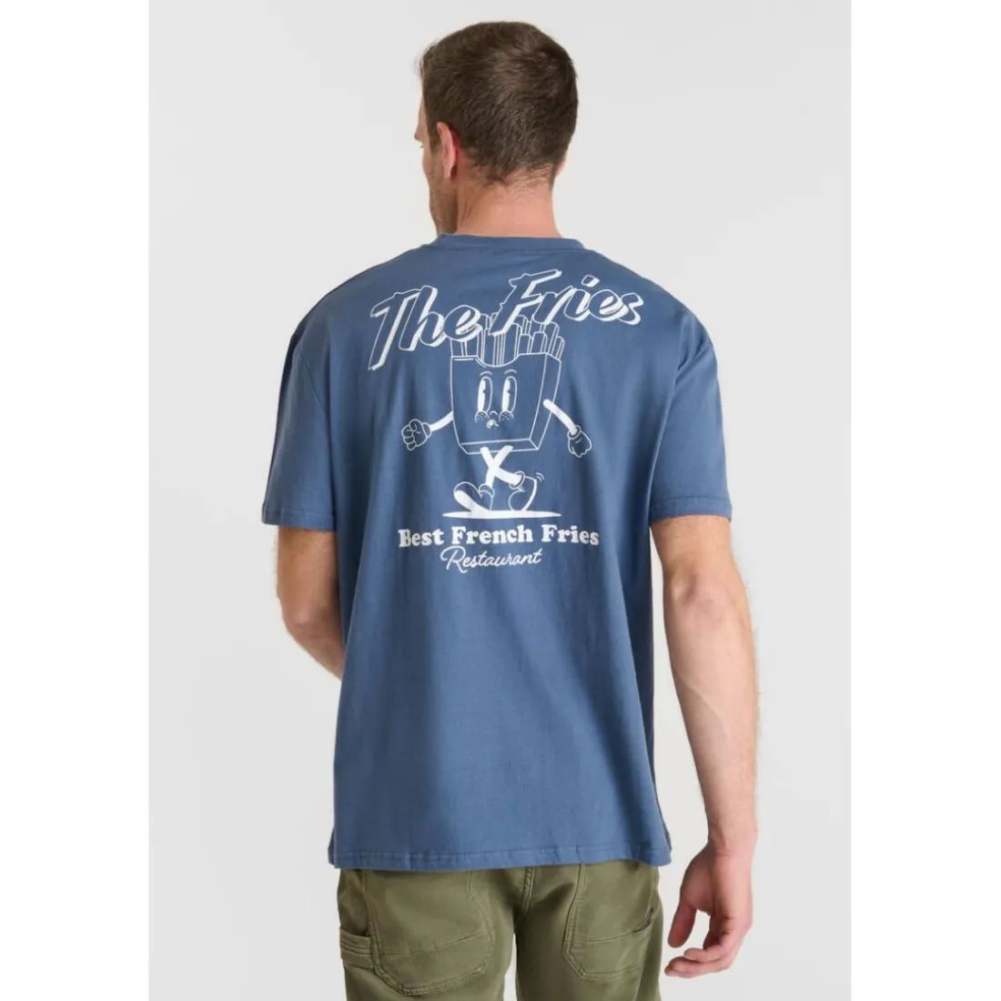 T-shirt manche courte Coura bleu en coton Yardley
