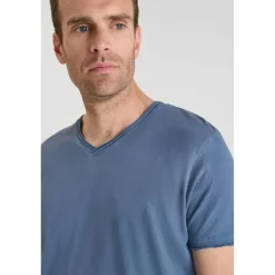 T-shirt manche courte Ogribs bleu en coton Cy