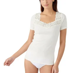 T-shirt manches courtes - Blanc en coton