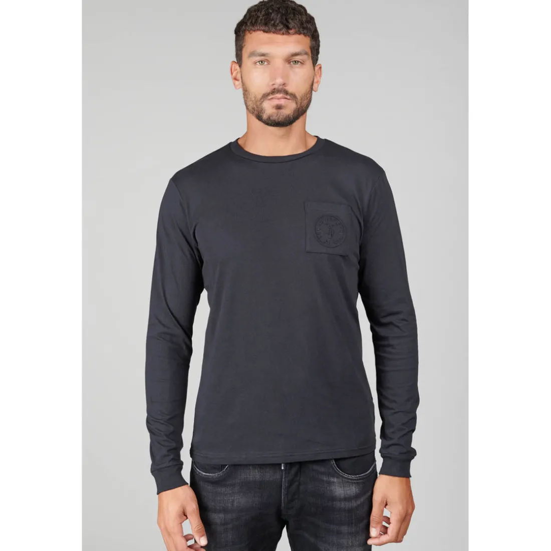 T-shirt manches longues Laia noir en coton