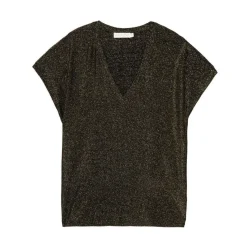 T-Shirt MARCELINA pailleté mordore doré