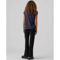 T-shirt Regular Fit Col rond Manches courtes Longueur regular bleu Lina