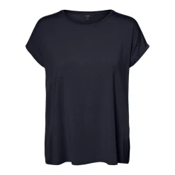 T-shirt Regular Fit Col rond Manches courtes Longueur regular bleu Lina
