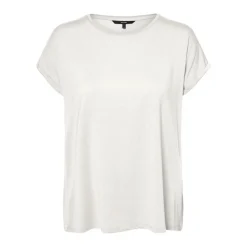 T-shirt Regular Fit Col rond Manches courtes Longueur regular blanc Skye