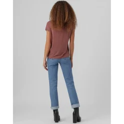 T-shirt Regular Fit Col rond Manches courtes Longueur regular rose Lucie