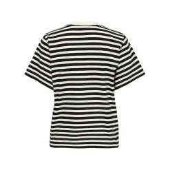 T-shirt regular fit col rond manches chauve-souris manches courtes blanc en coton Nola