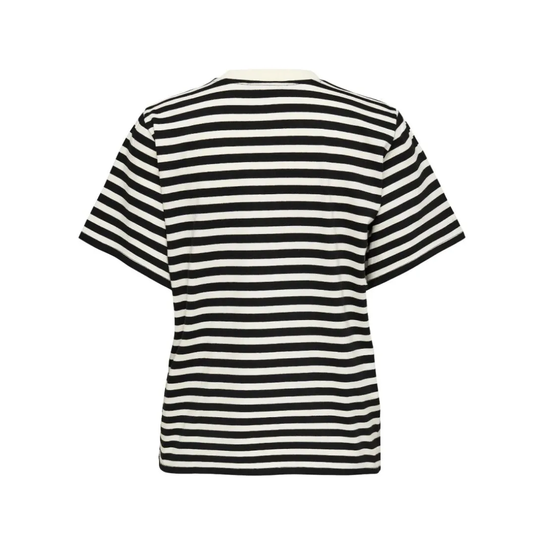 T-shirt regular fit col rond manches chauve-souris manches courtes blanc en coton Nola