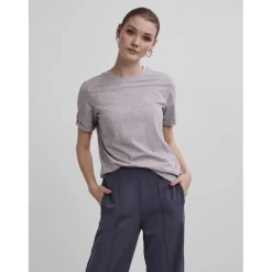 T-shirt regular fit manches courtes gris Elle