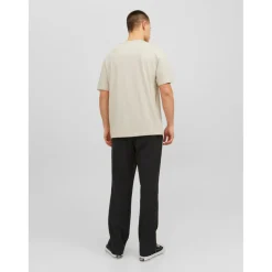 T-shirt Relaxed Fit Col ras du cou Manches courtes Gris Clair en coton Tom