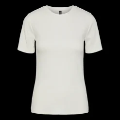 T-shirt slim fit manches courtes blanc en coton Zoé