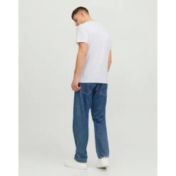 T-shirt Standard Fit Col rond Manches courtes Blanc en coton Ilan