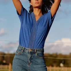 T-shirt TILA bleu en coton