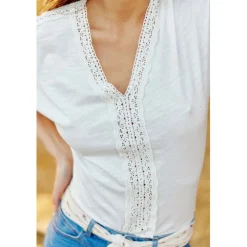 T-shirt TILA ecru en coton