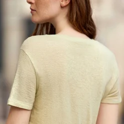 T-SHIRT VERT AMANDE THANA en lin