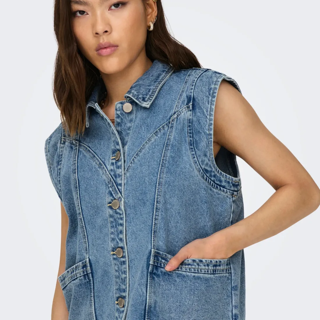 Vest en Jean sans manche ONLKENNEDY - Bleu Amy