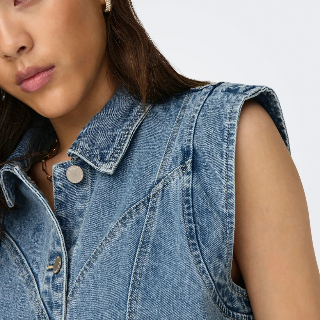 Vest en Jean sans manche ONLKENNEDY - Bleu Amy