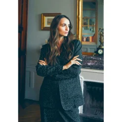 Veste AMELYA gris en viscose
