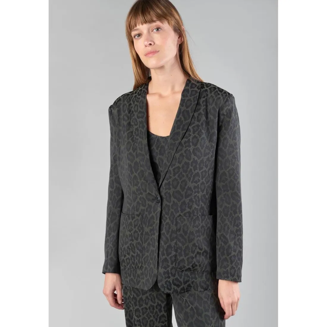 Veste AMELYA gris en viscose