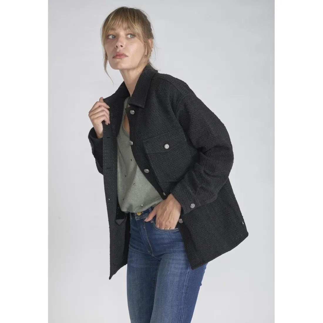 Veste ANATOLI noir en coton