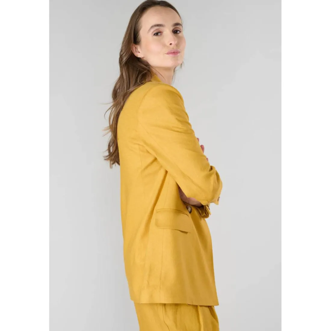 Veste BEKY moutarde Yas en viscose