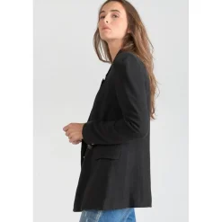 Veste blazer Bek noire en coton
