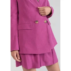 Veste blazer Bek violine rose en coton