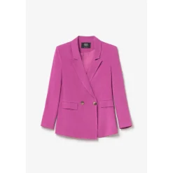 Veste blazer Bek violine rose en coton