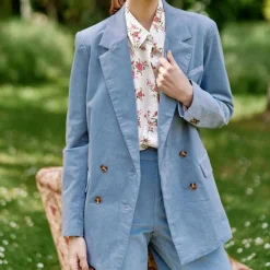 Veste bleu gris VICTOIRE en coton