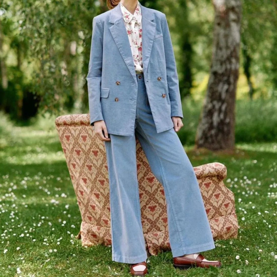 Veste bleu gris VICTOIRE en coton