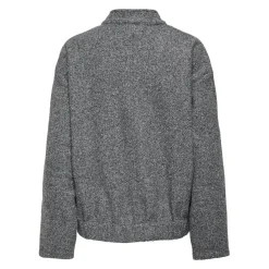 Veste bomber col rond gris foncé Lyra