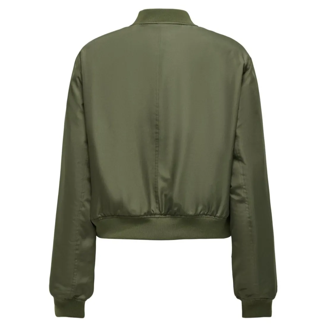 Veste bomber court col rond vert Ines