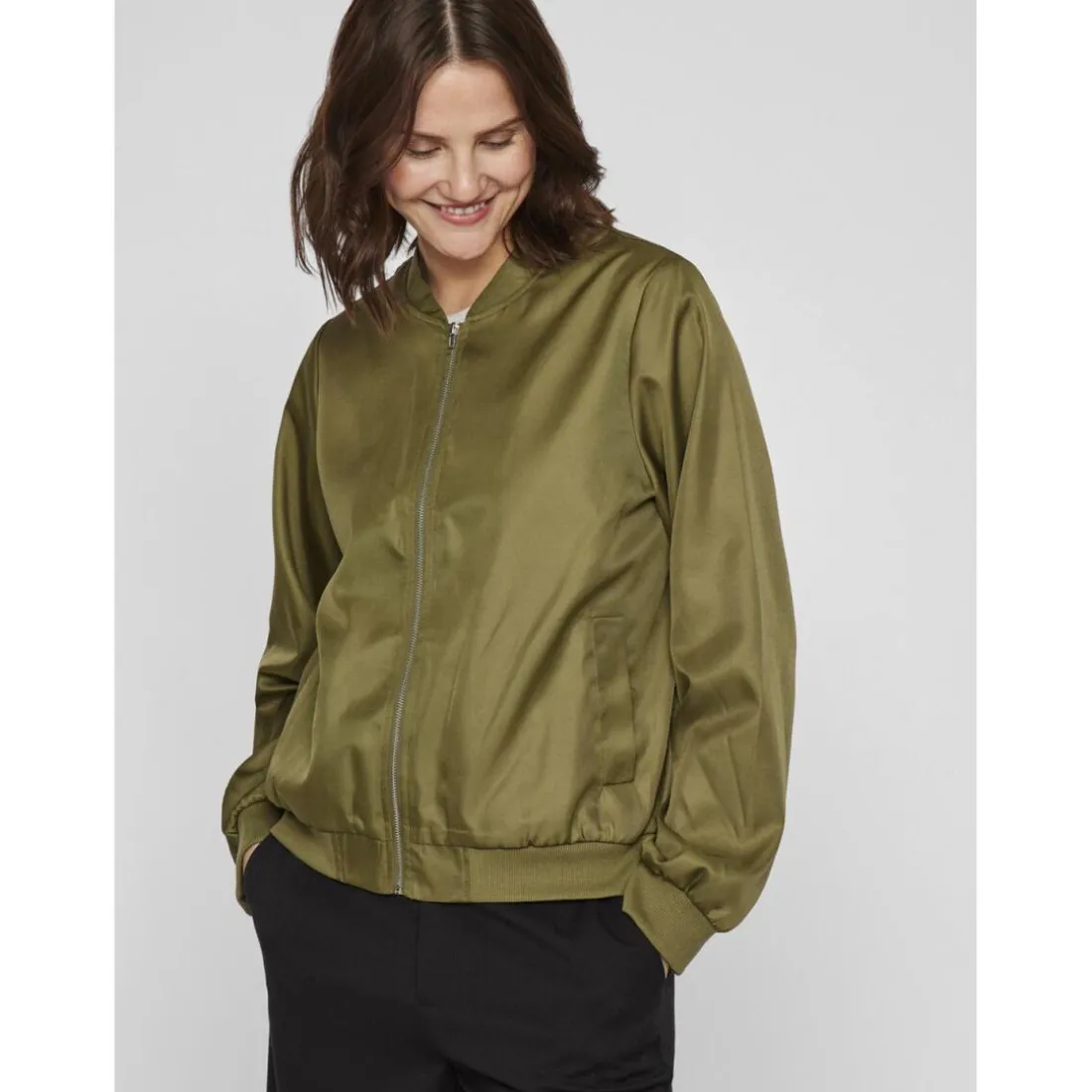 Veste bomber zippée Papaya vert Blair