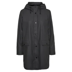 Veste Capuche Au-dessus du genou gris