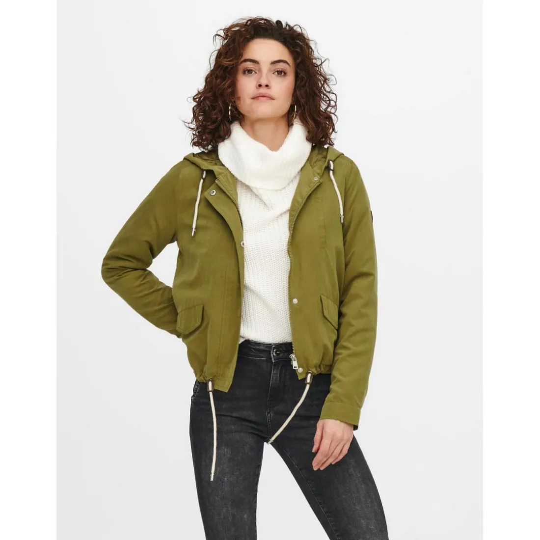 Veste Capuche Manches longues vert Dina